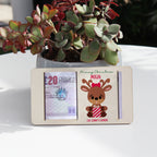 Personalised Christmas Reindeer Money Gift Holder