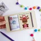 Personalised Christmas Reindeer Money Gift Holder