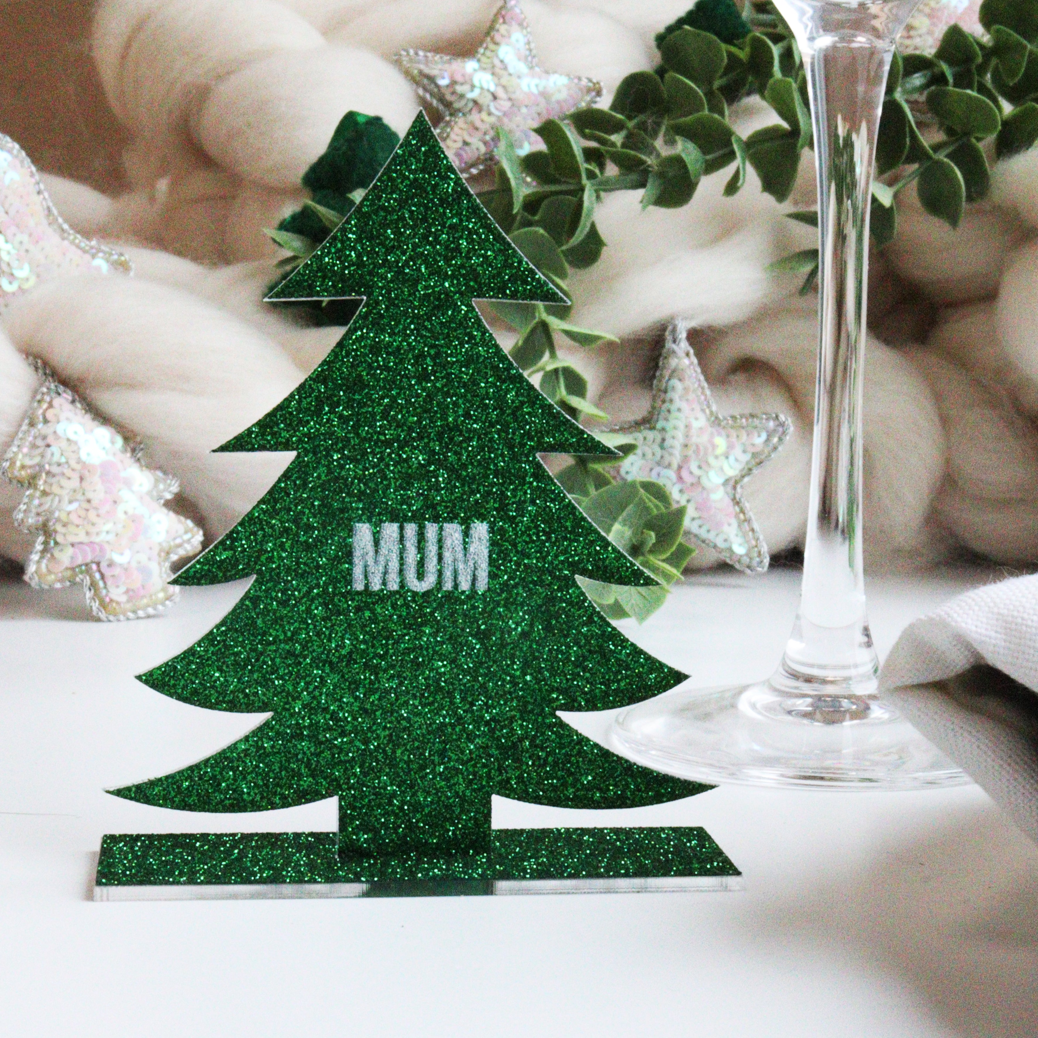 Personalised Christmas Tree Personalised Place Setting