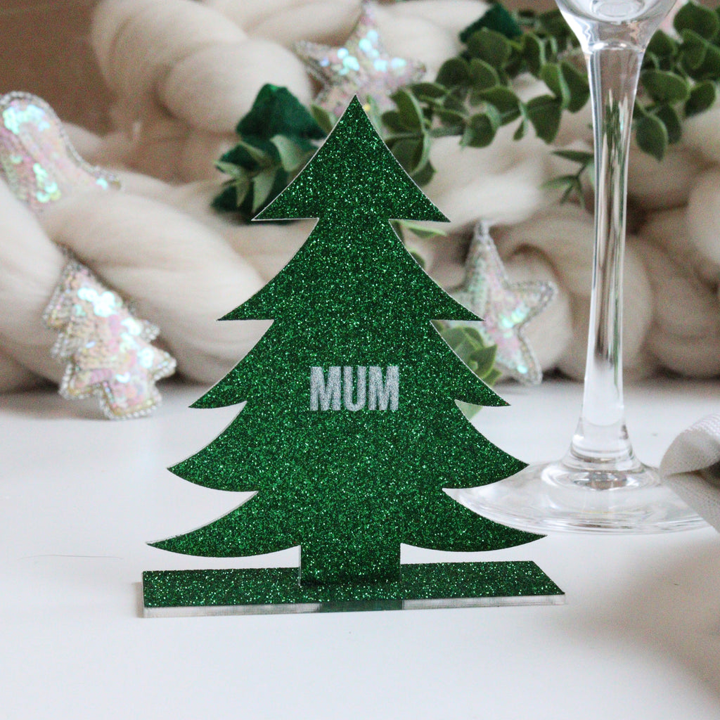 Personalised Christmas Tree Personalised Place Setting