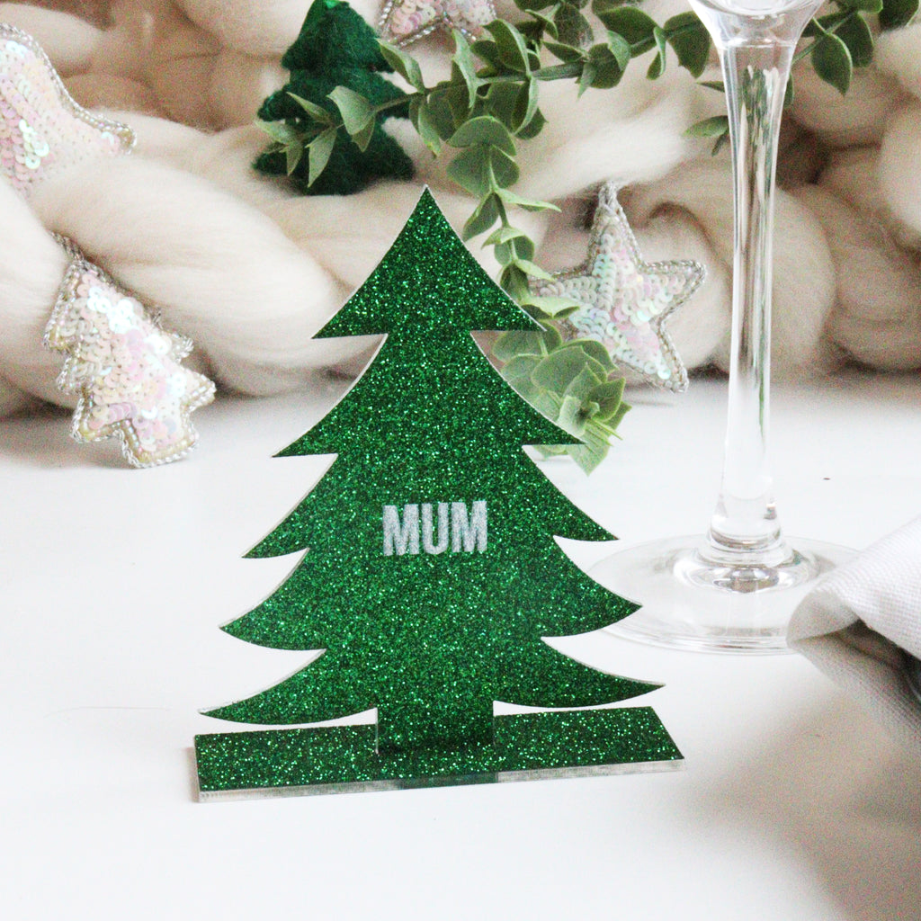 Personalised Christmas Tree Personalised Place Setting