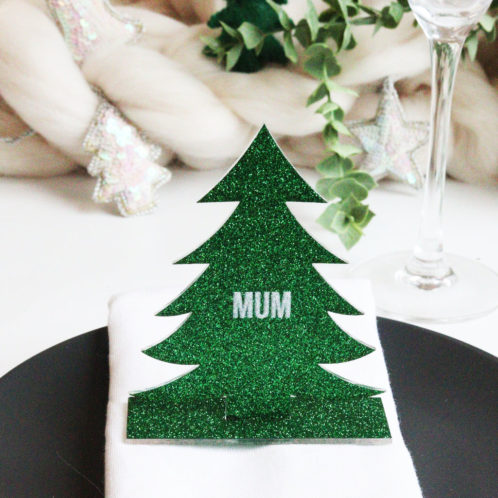 Personalised Christmas Tree Personalised Place Setting