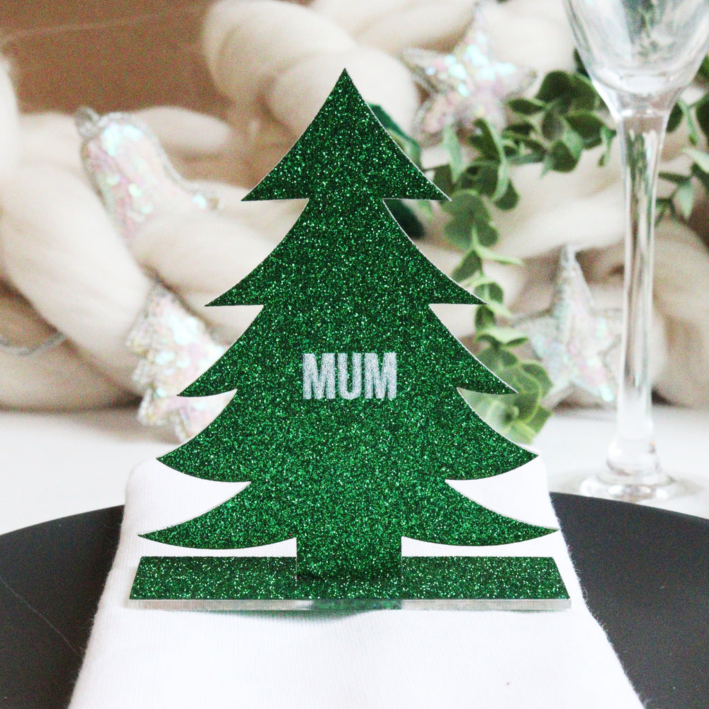 Personalised Christmas Tree Personalised Place Setting