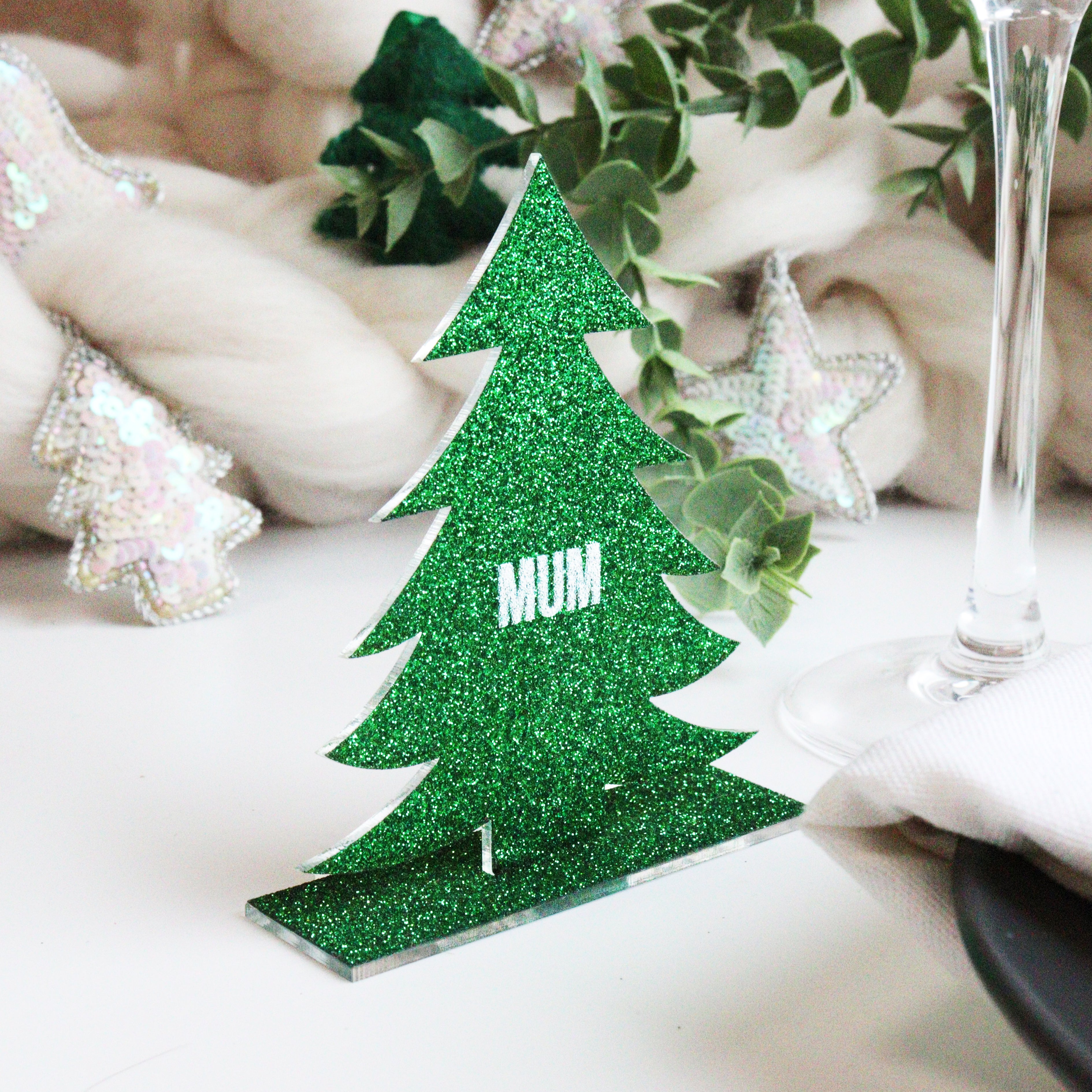 Personalised Christmas Tree Personalised Place Setting