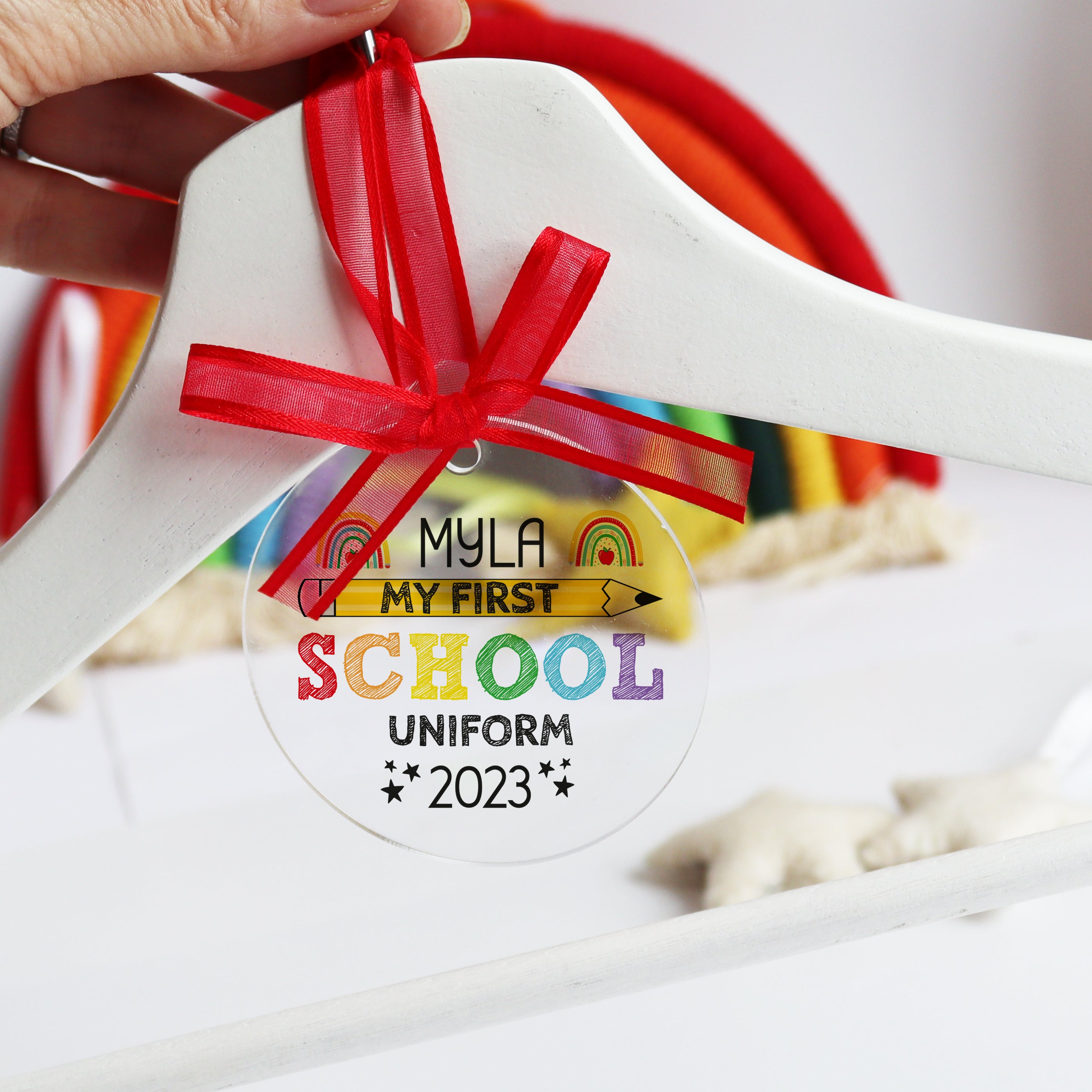 My First School Uniform Hanger Tag Personalised