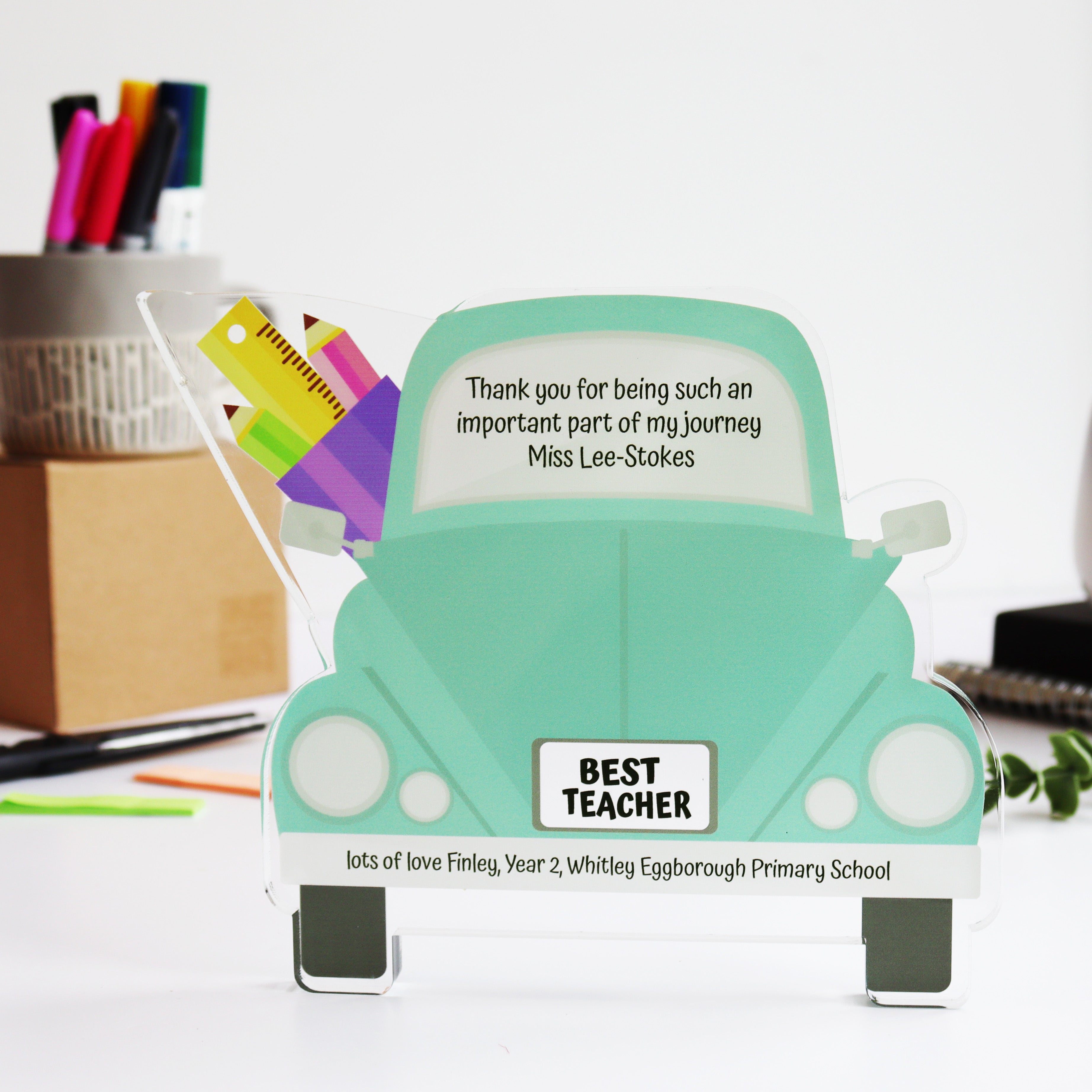 Personalised Teacher Gift Desk Stand