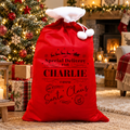 Personalised Special Delivery Red Christmas Sack