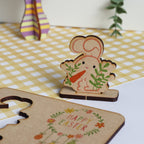 Pop Out Wooden Easter Bunny Card
