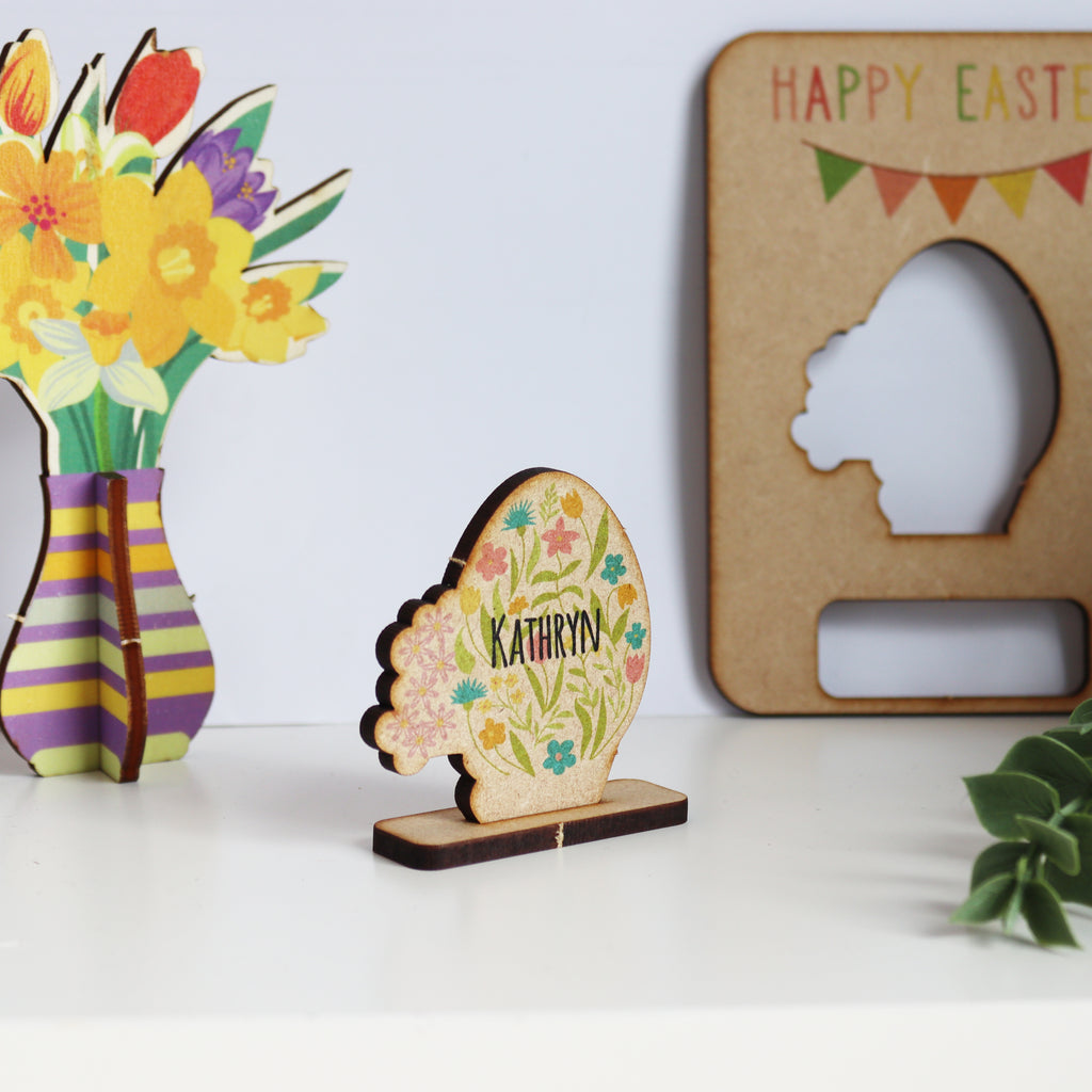 Pop Out Wooden Easter Egg Card