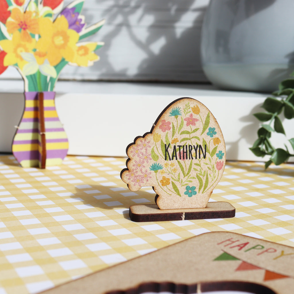 Pop Out Wooden Easter Egg Card