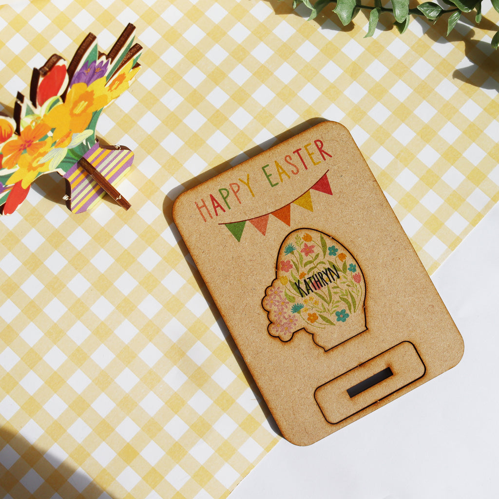 Pop Out Wooden Easter Egg Card