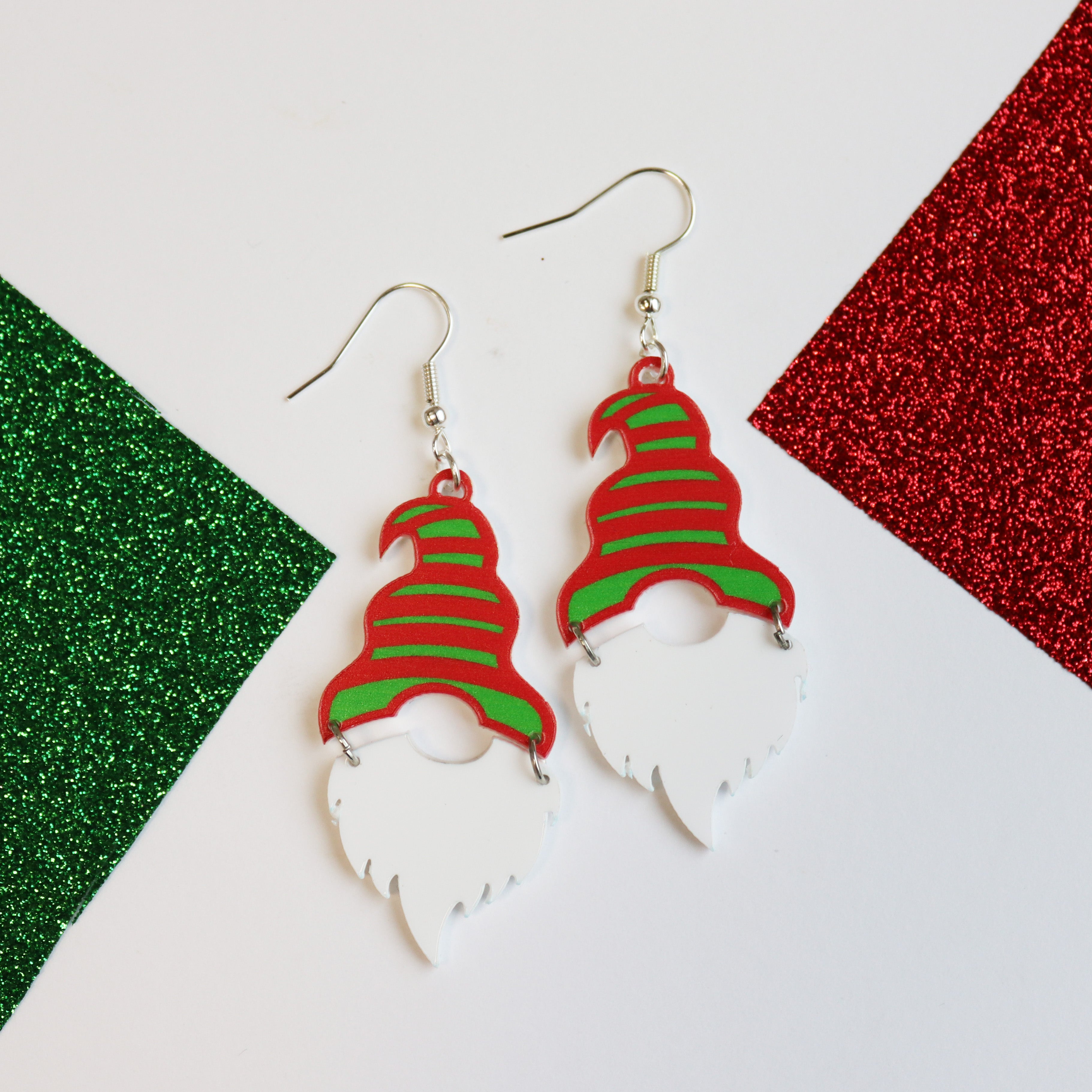 Christmas Elf Gnome Hat Earrings