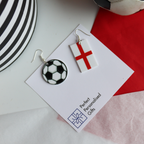 Football & Flag England Earring Set