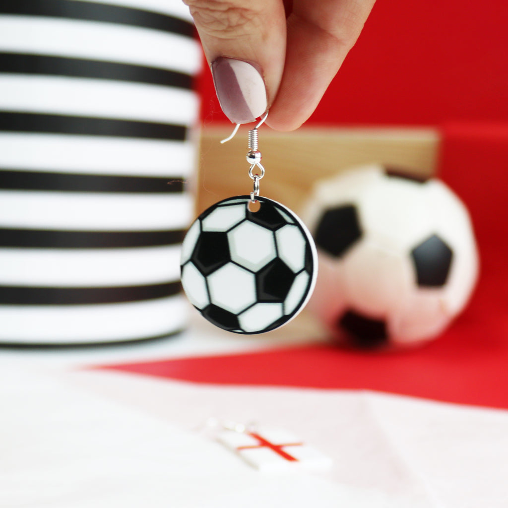 Football & Flag England Earring Set