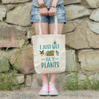 Funny 'I just wet my plants' Tote Bag