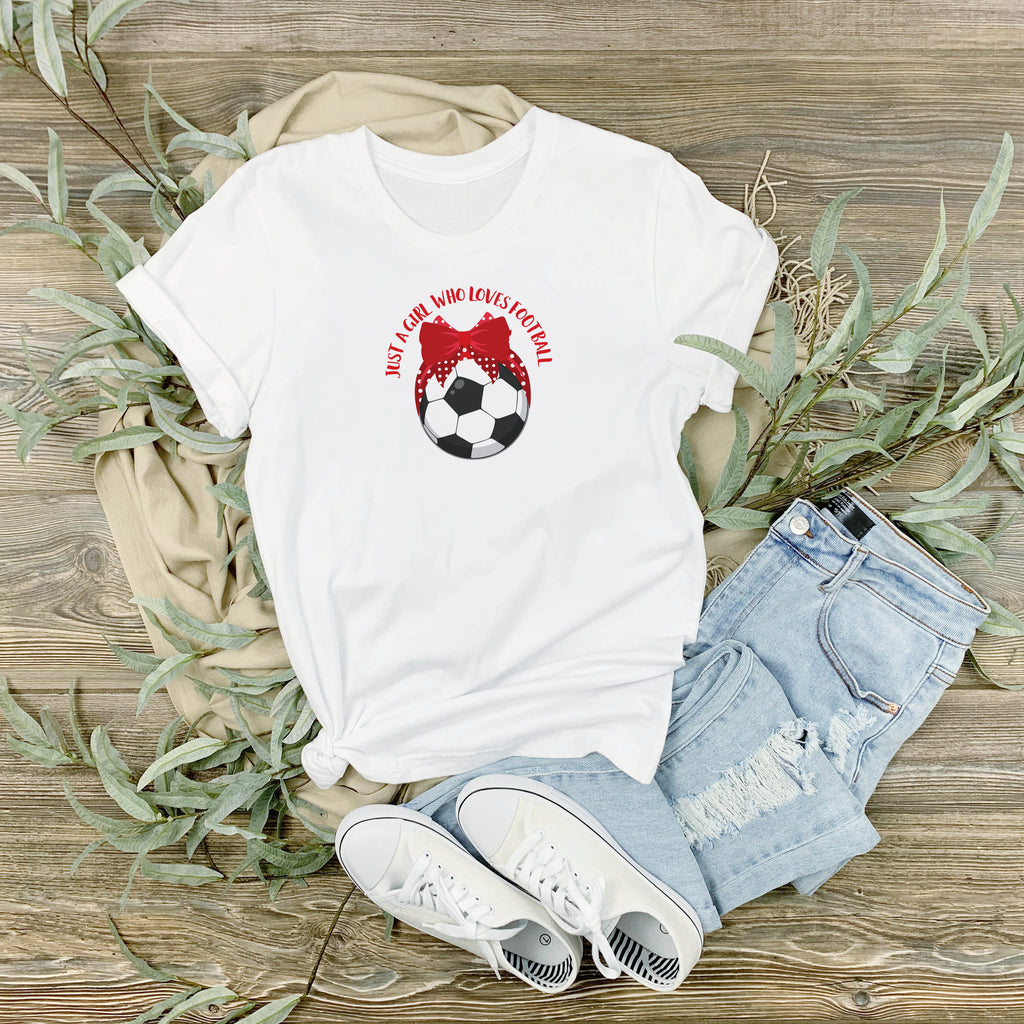 Just A Girl Who Likes Football Kids T-Shirt