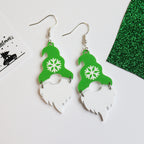 Christmas Snowflake Gnome Gonk Earrings