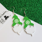 Christmas Snowflake Gnome Gonk Earrings