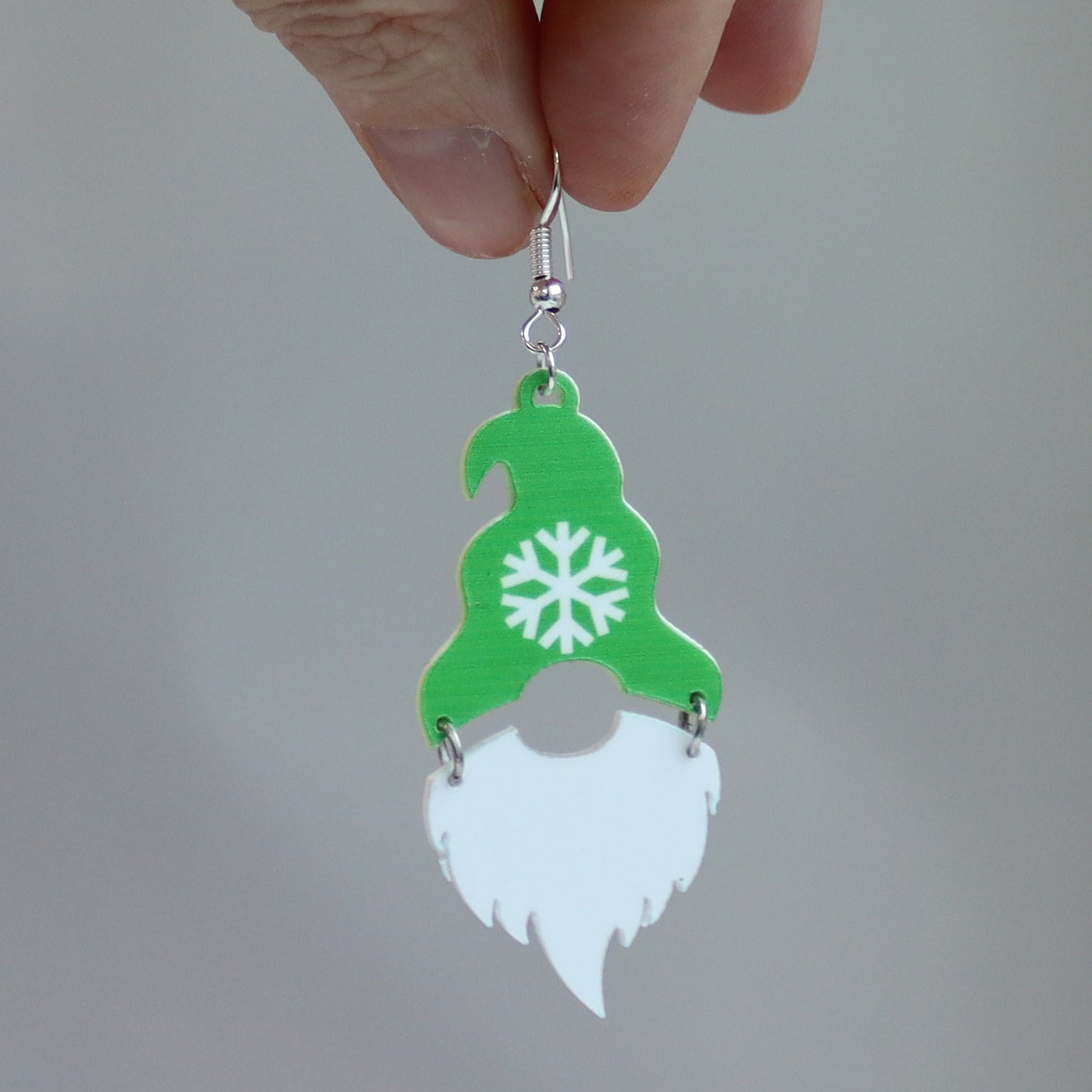 Christmas Snowflake Gnome Gonk Earrings