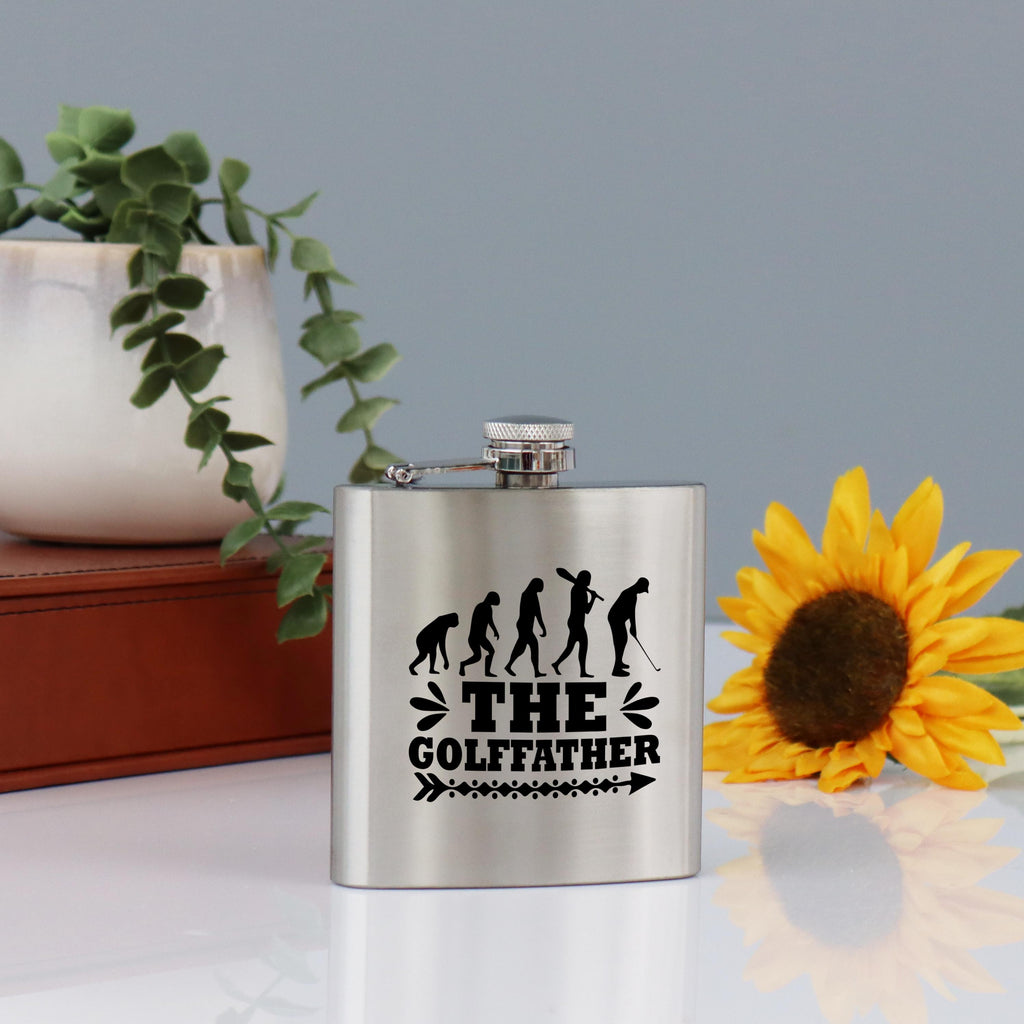 Personalised Golf Father Hip Flask
