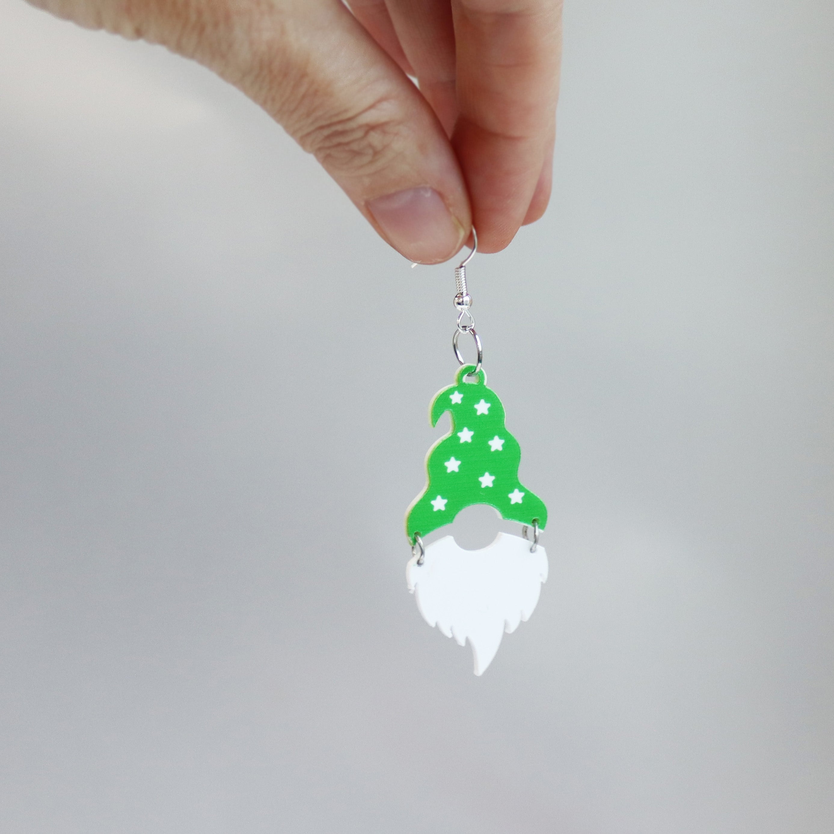 Christmas Star Hat Gnome Gonk Earrings