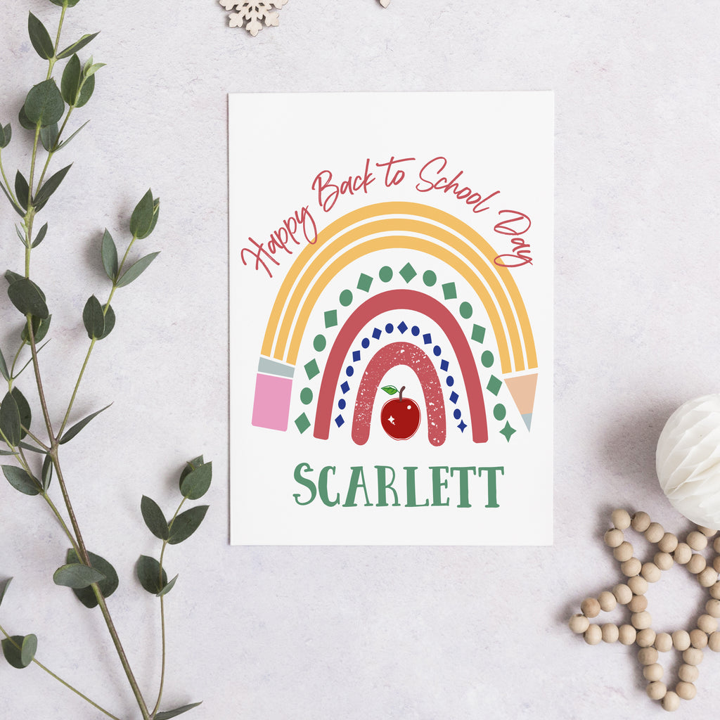 Personalised Happy Back To School Day Card