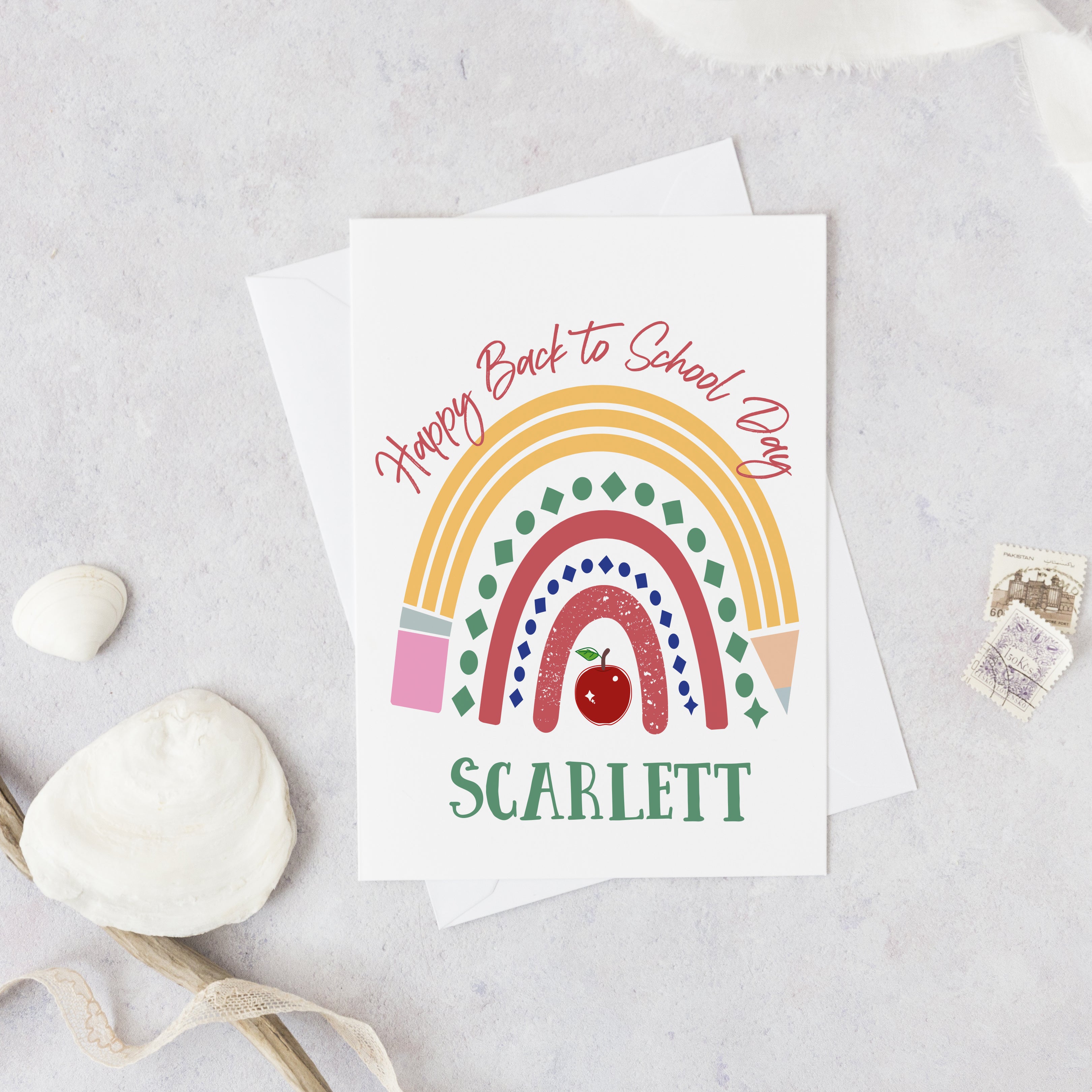 Personalised Happy Back To School Day Card