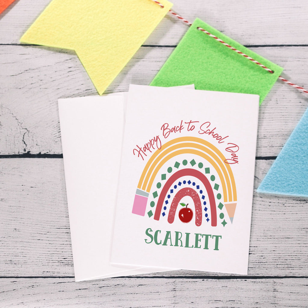 Personalised Happy Back To School Day Card