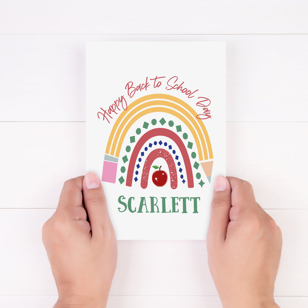 Personalised Happy Back To School Day Card