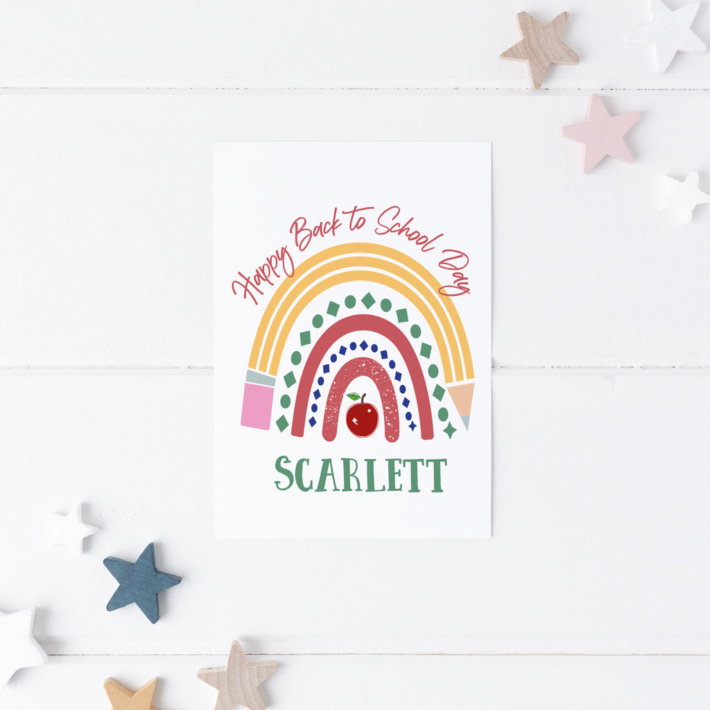 Personalised Happy Back To School Day Card