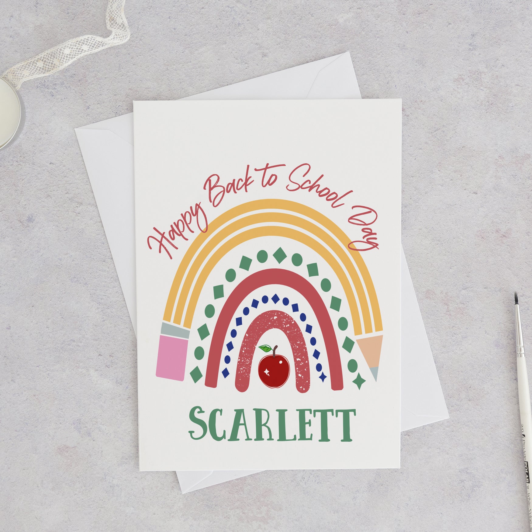 Personalised Happy Back To School Day Card