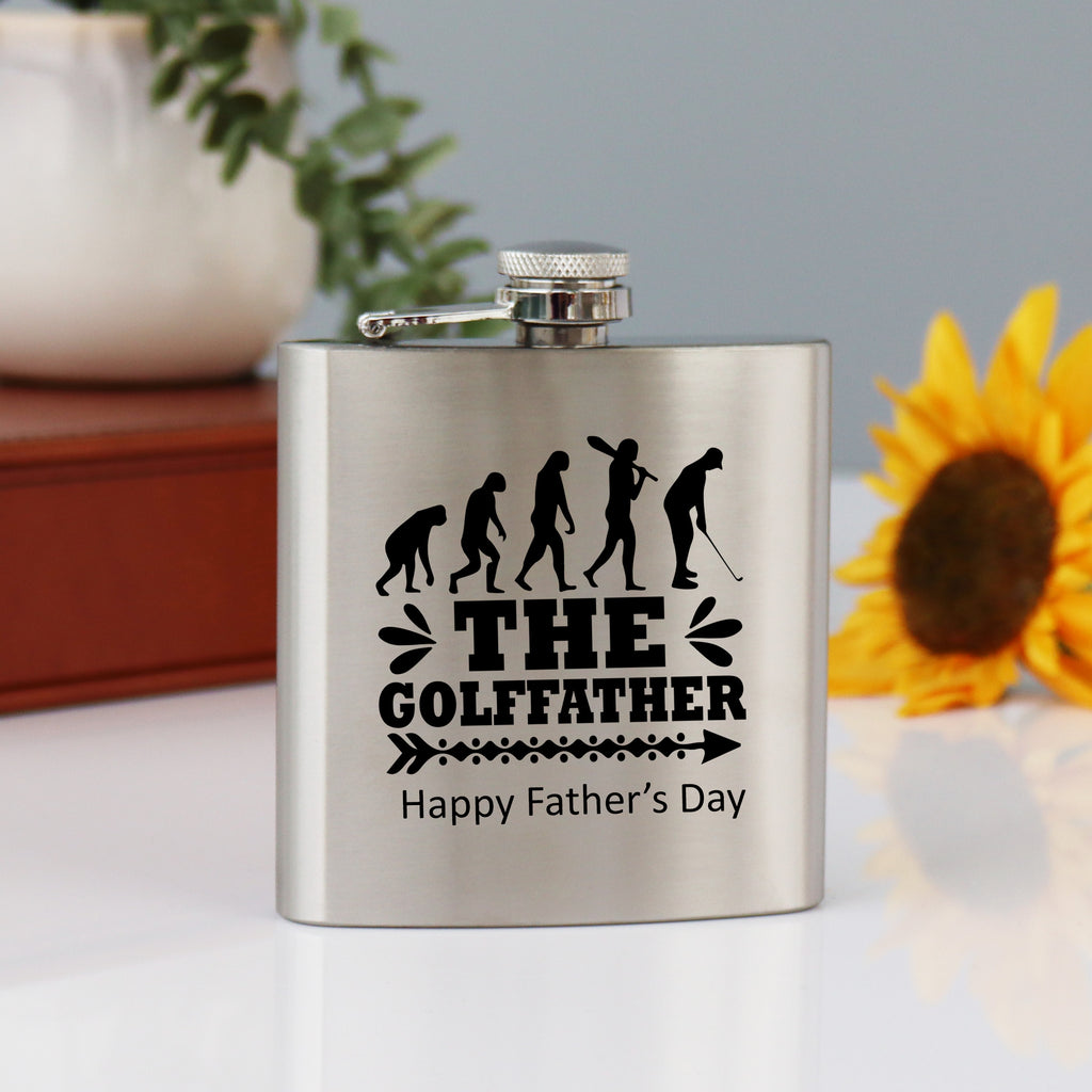 Personalised Golf Father Hip Flask