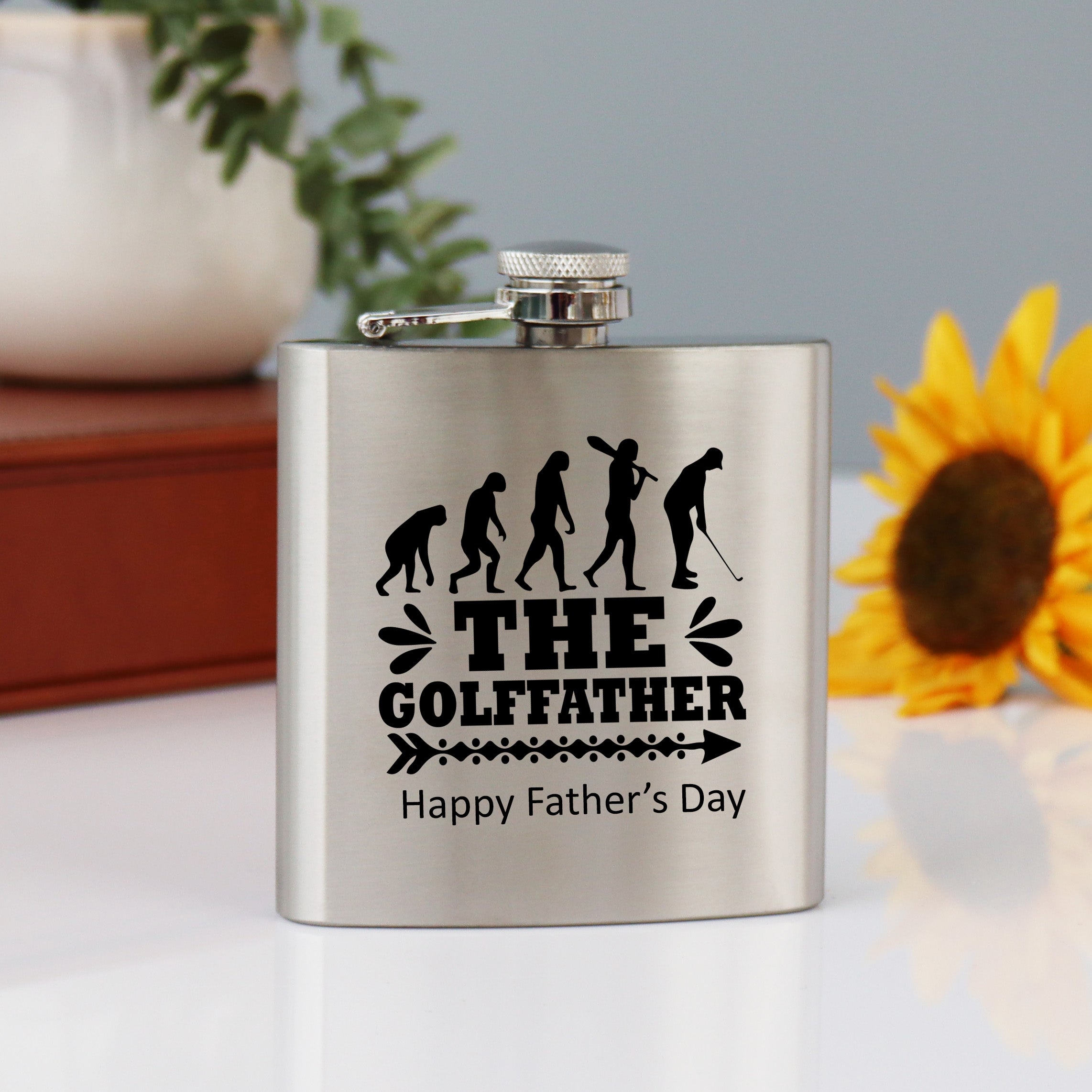 Personalised Golf Father Hip Flask