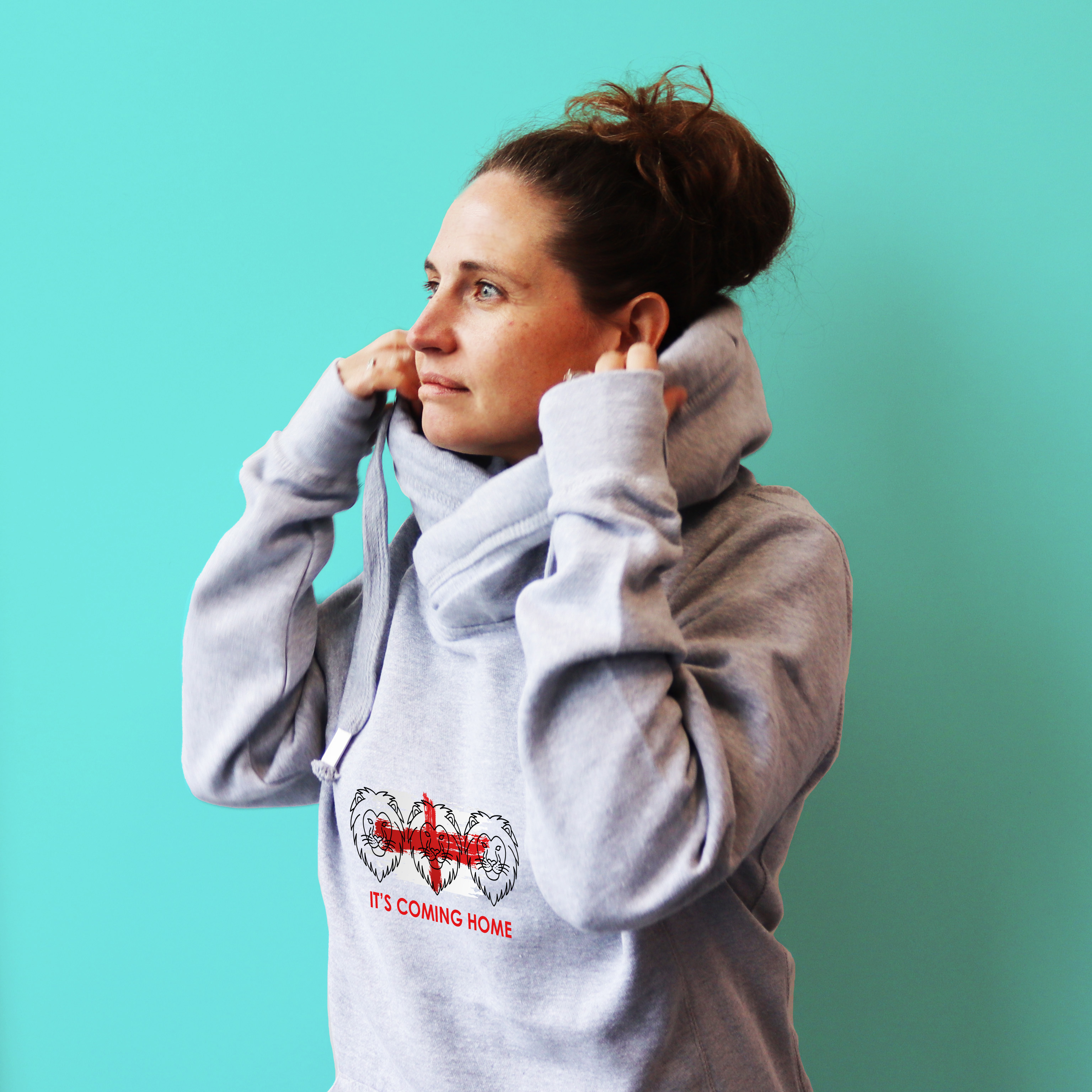 3 Lions England Cowl Neck Hoodie