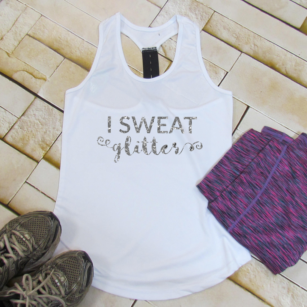 Workout Vest Top 'I Sweat Glitter'