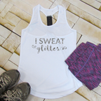 Workout Vest Top 'I Sweat Glitter'