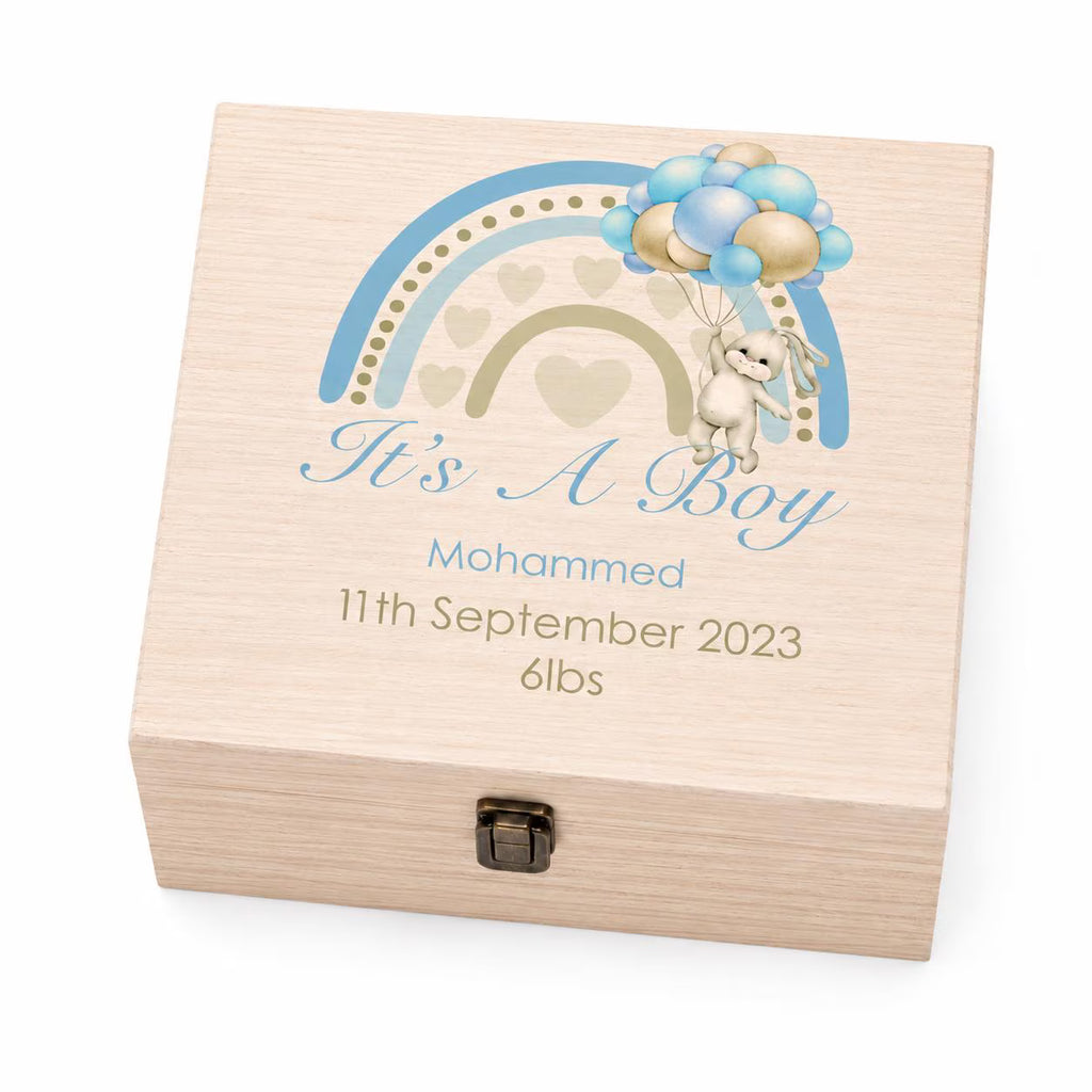 Personalised New Baby Boy Gift Box