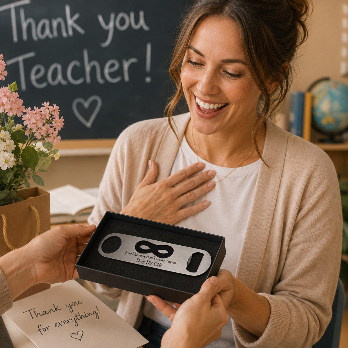 'Real Heroes' Thank You Teacher Bottle Opener