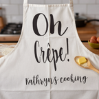 Personalised Cooking Apron 'Oh Crepe'