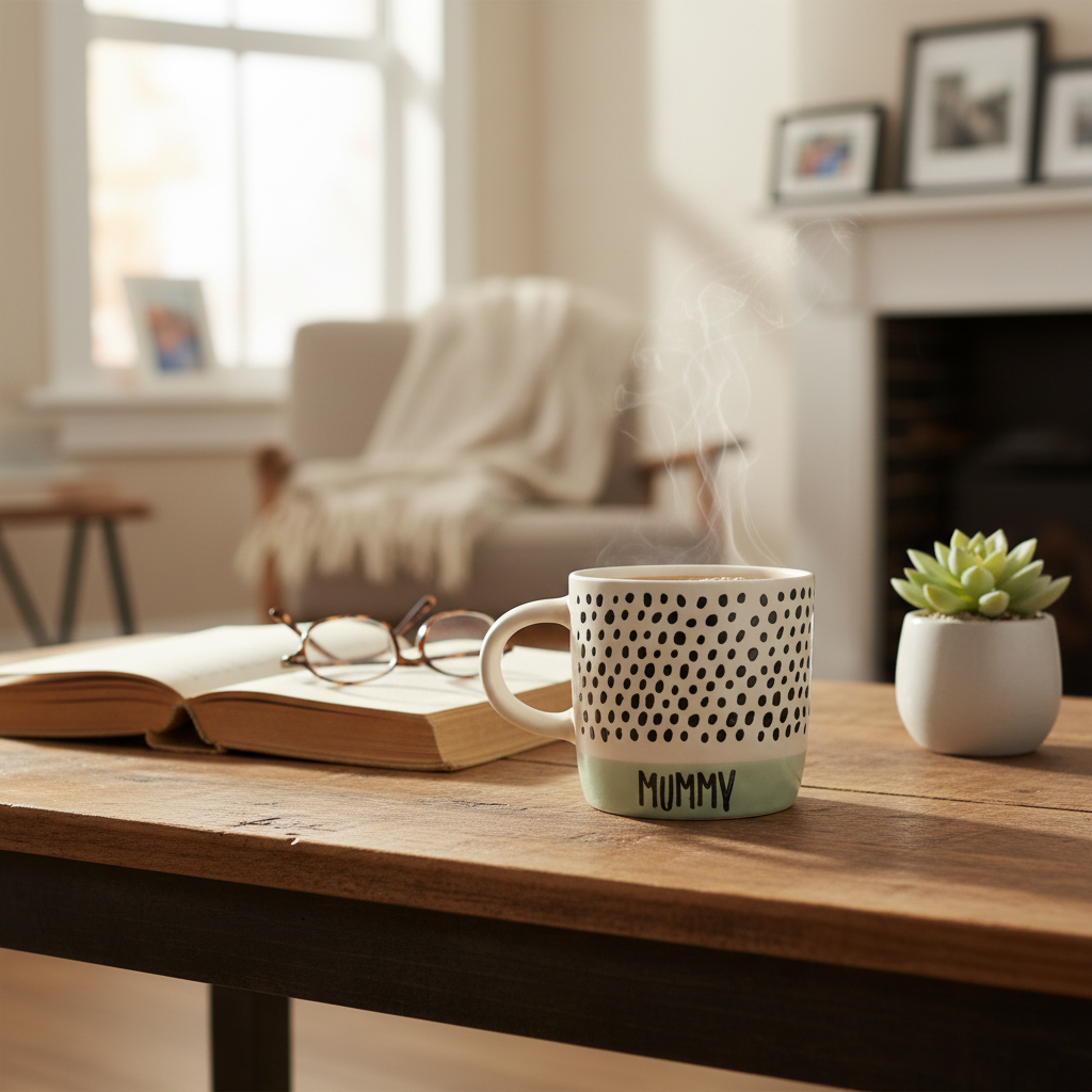 Personalised Sage Stoneware Glazed Hand Engraved Mug