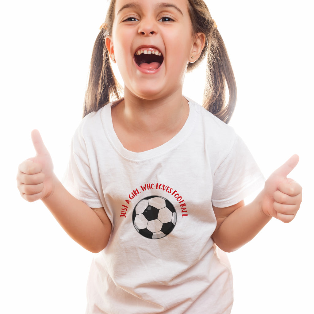 Just A Girl Who Likes Football Kids T-Shirt