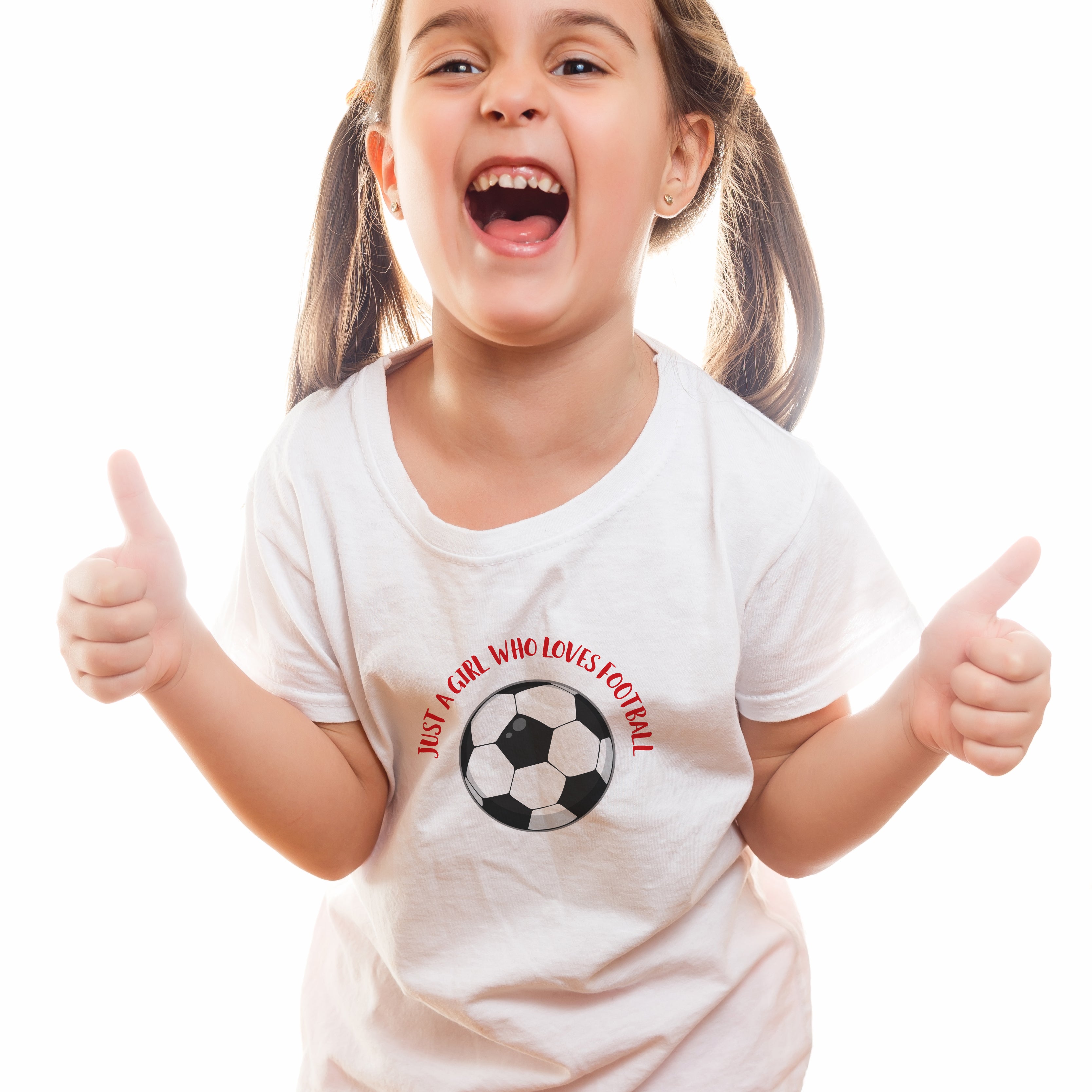 Just A Girl Who Likes Football Kids T-Shirt