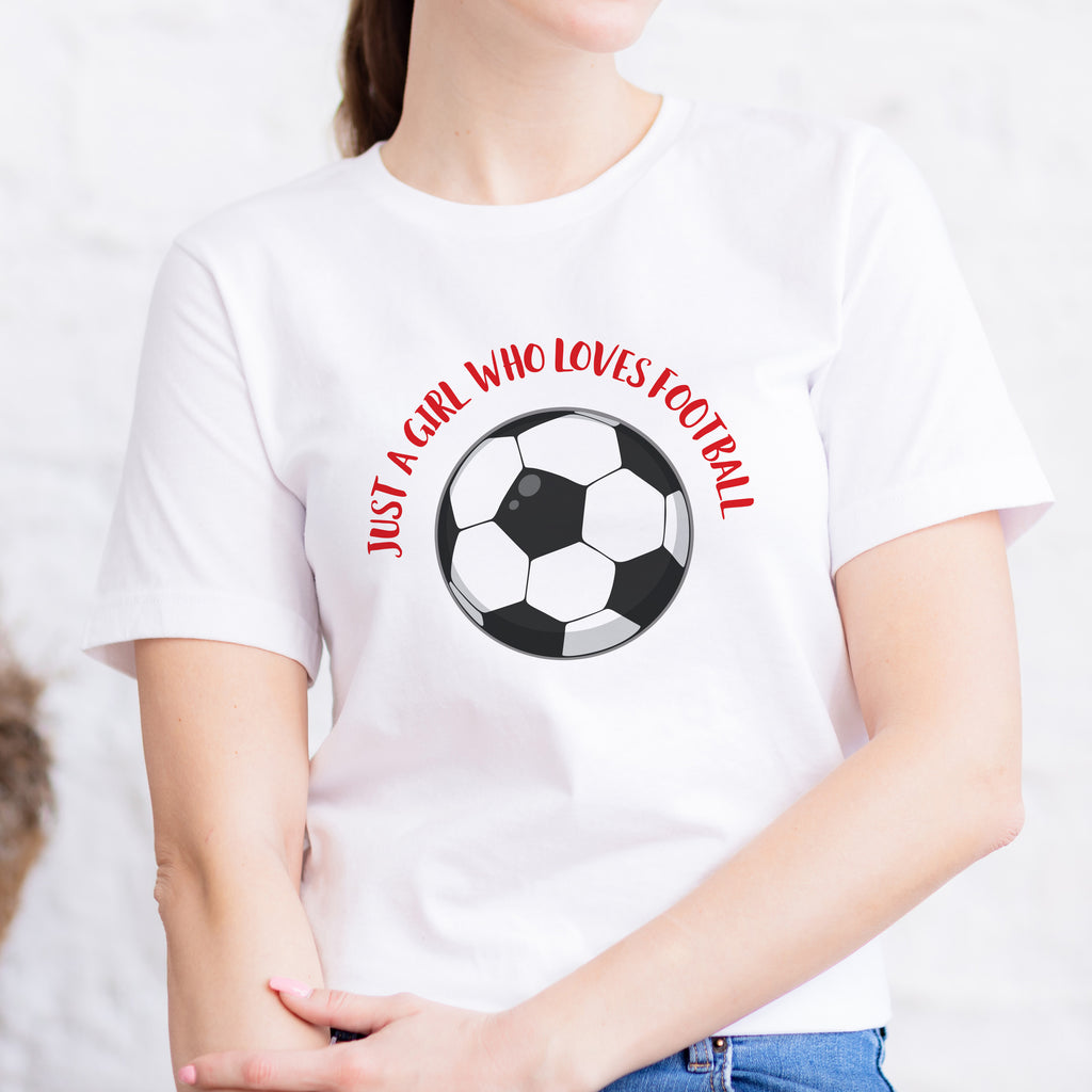 Just A Girl Who Likes Football Adult T-Shirt