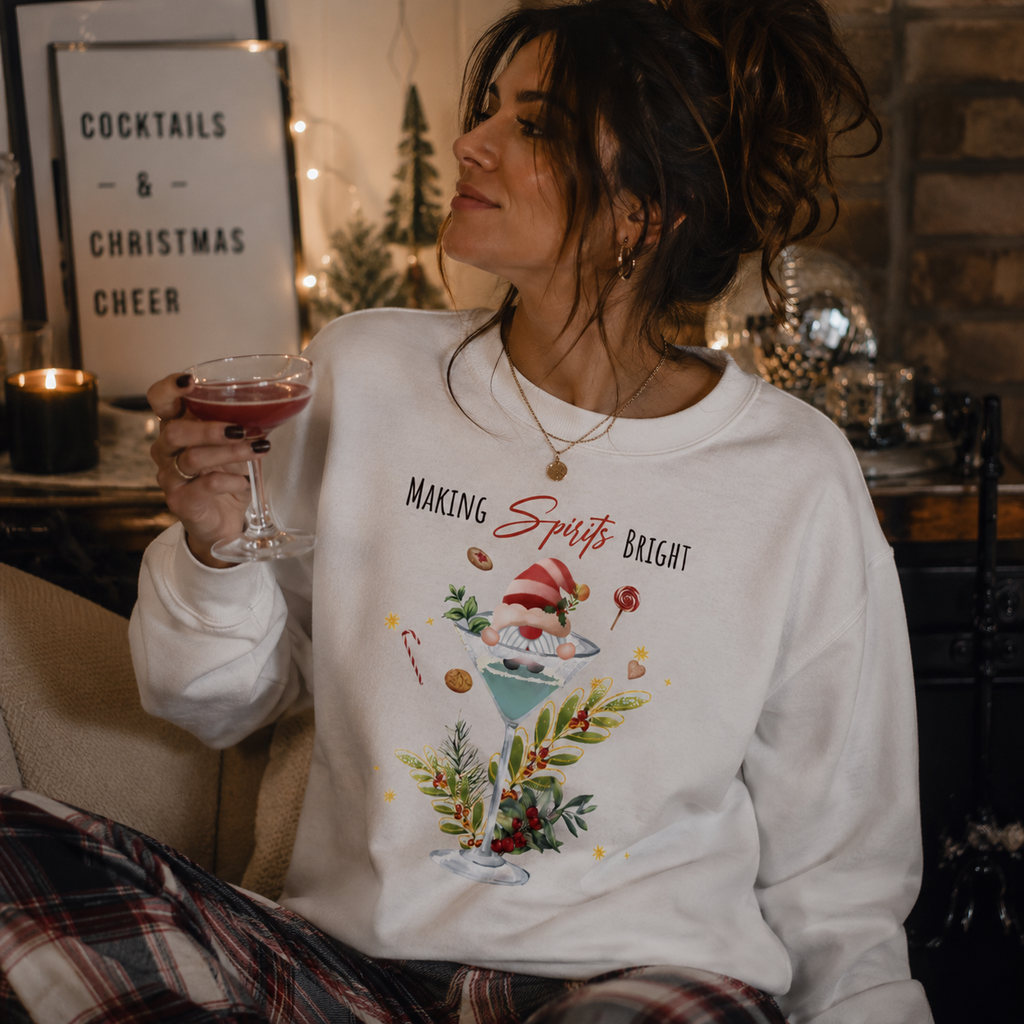 Making Spirits Bright Black Christmas Jumper