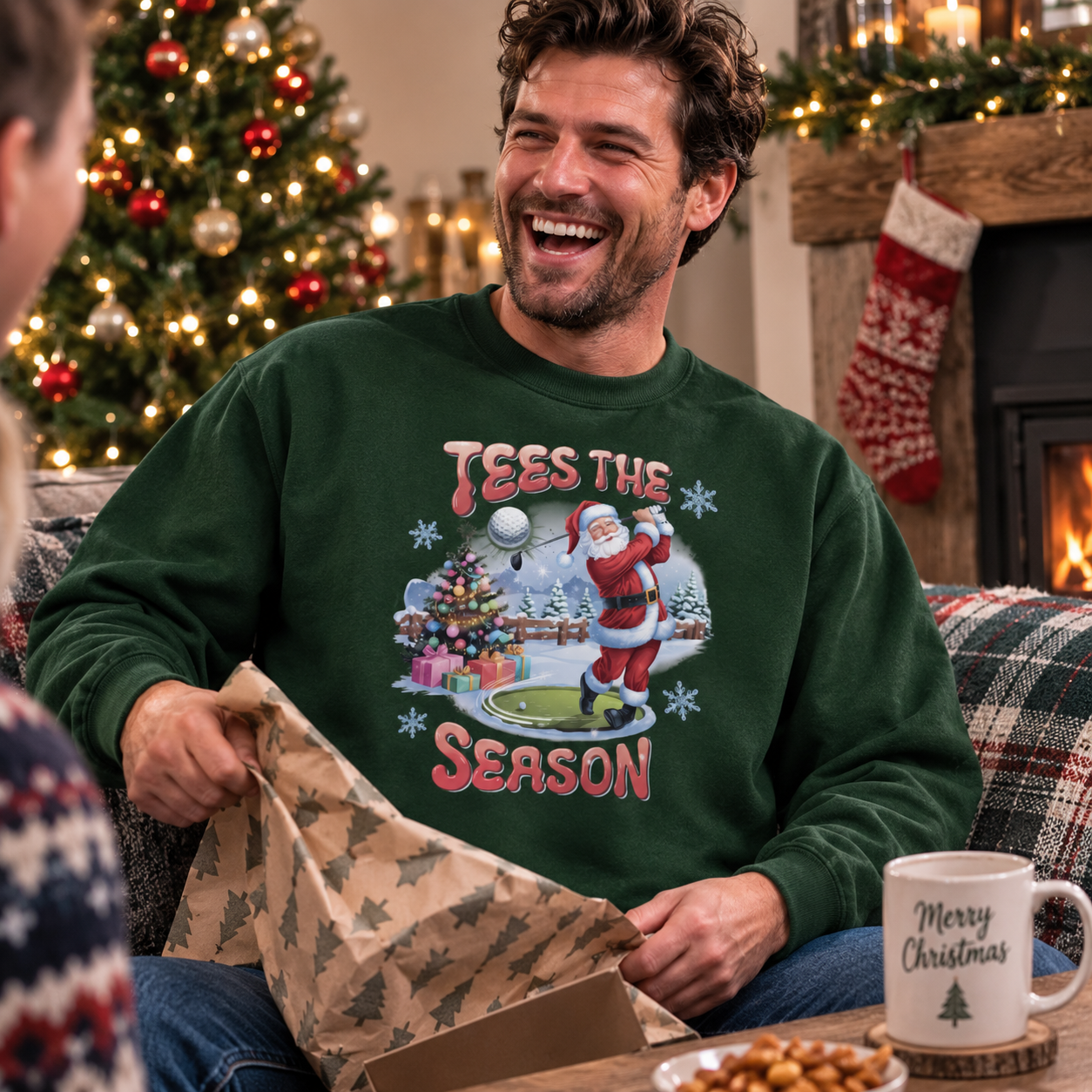 Green Tees The Season Golf Christmas Jumper
