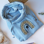 Cowl Neck Luxe Baby Blue Hoodie