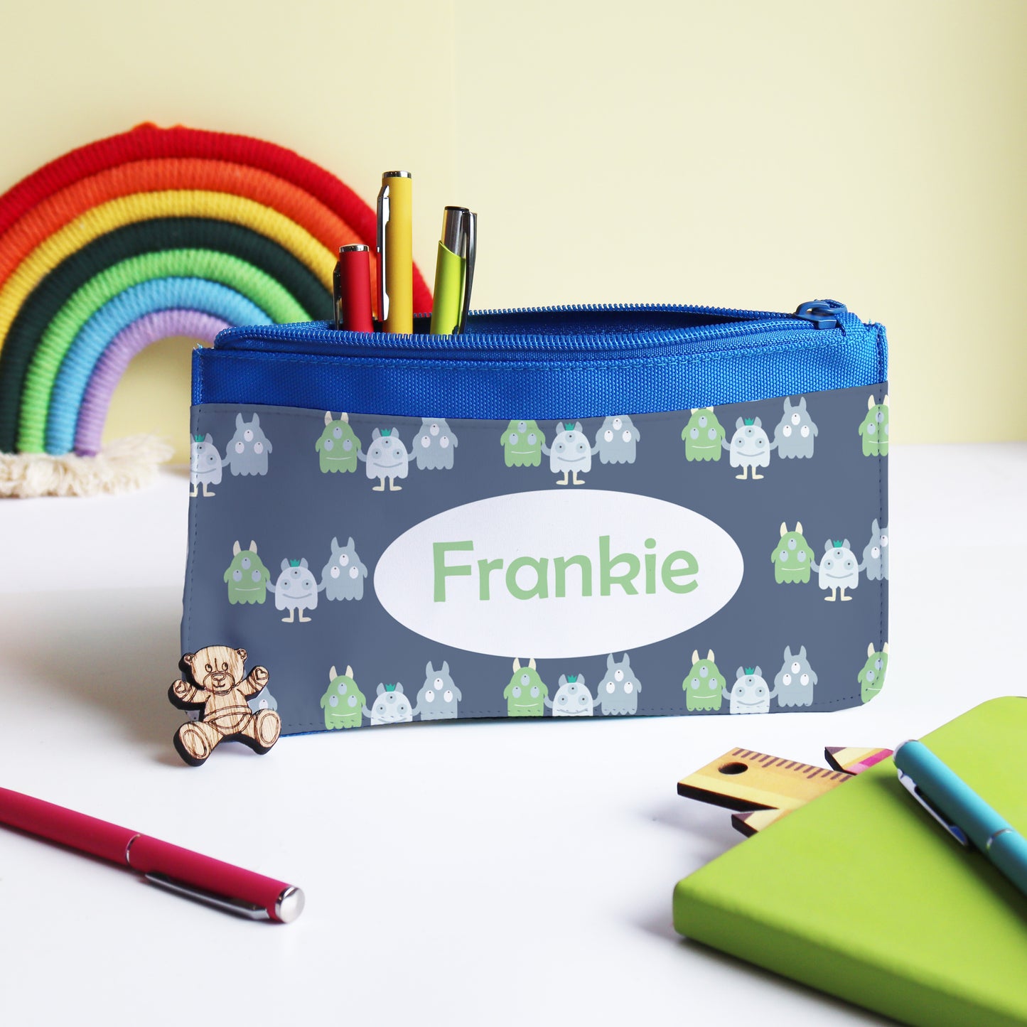 Cute Monster Personalised Pencil Case