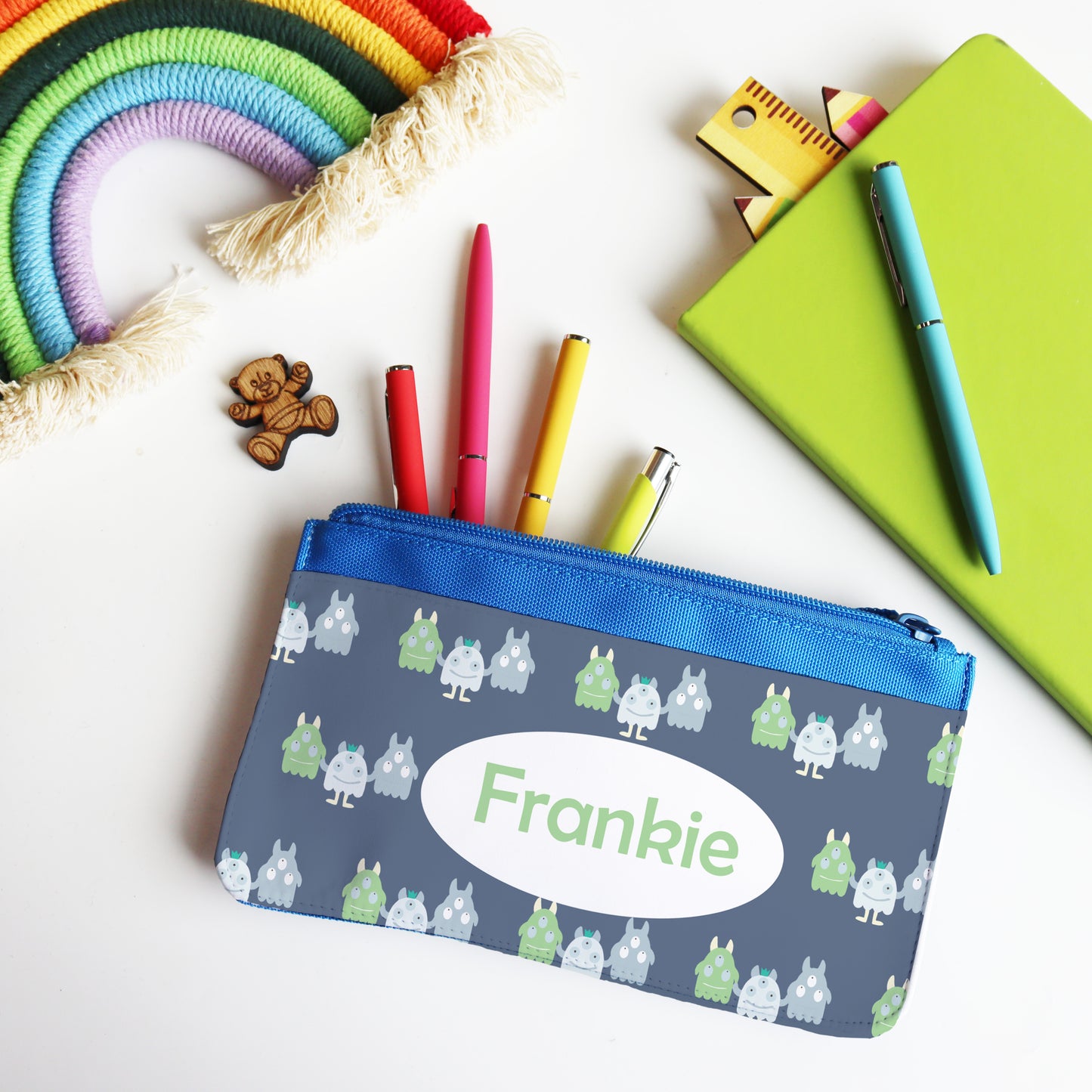 Cute Monster Personalised Pencil Case