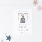 New Baby Boy Personalised Card
