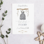 New Baby Boy Personalised Card